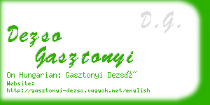 dezso gasztonyi business card